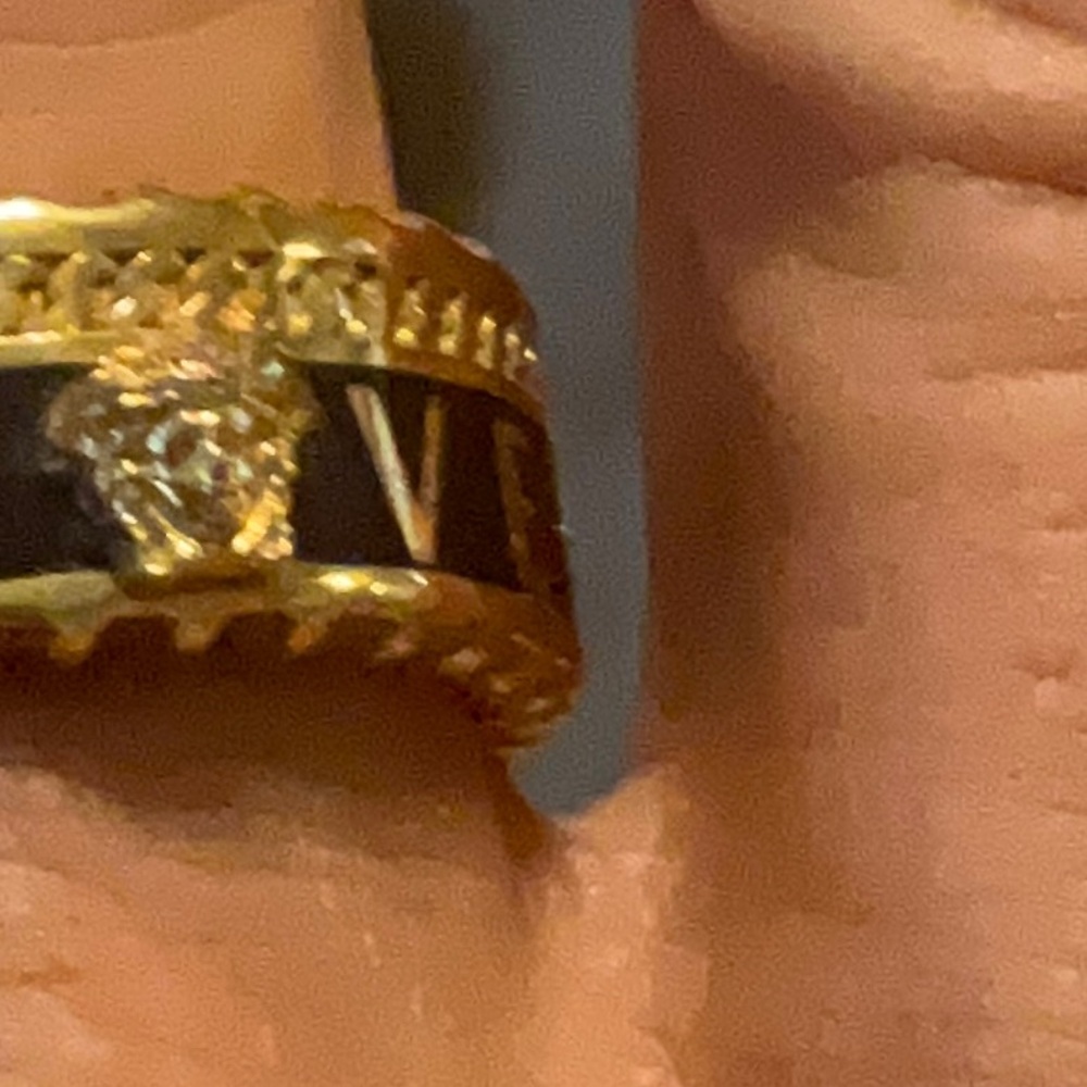 NWOT Versace Gold and Black Unisex Ring - Picture 8 of 9